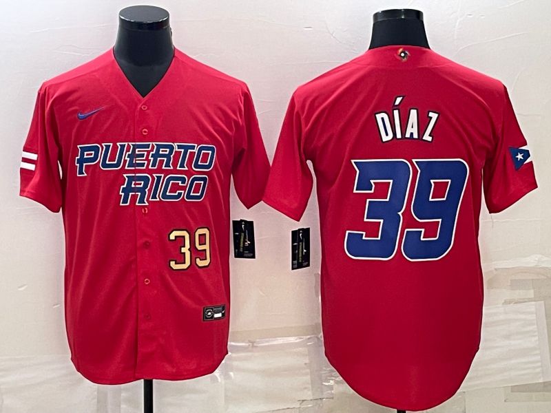 Men 2023 World Cub #39 Diaz Red Nike MLB Jersey4->more jerseys->MLB Jersey